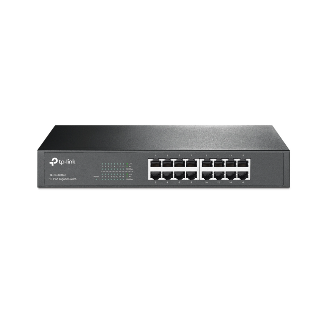 TP-Link network switch on a white background